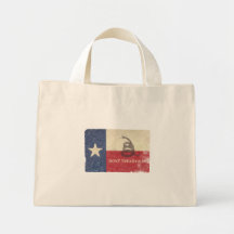 Texas and Gadsden Flag Tote Bag