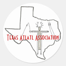 Texas Atlatl Association Stickers Shaman
