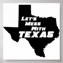 Texas Black Poster