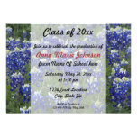 Texas Bluebonnets Field Photo Graduation invitations