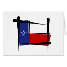 Texas Brush Flag Greeting Cards