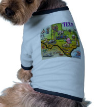 TEXAS Cartoon Map Pet Clothes