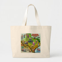 TEXAS Christmas Map Canvas Bag