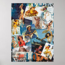 Texas Eclectic : Vintage Cowgirl Collection No. 2 Print