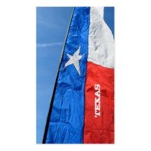 Texas Flag Business Card Tall Banner