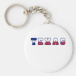 Texas Flag in Letters Keychain