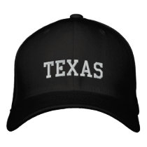 Texas Flexfit Wool Cap Carolina Black Embroidered Baseball Cap