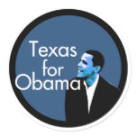 Texas For Obama Round Sticker