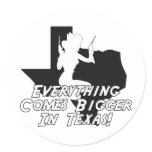 Texas girl round stickers