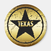 TEXAS GRUNGE STYLE STAR REFRIGERATOR MAGNETS