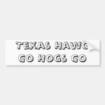 Texas HawgGo Hogs GO Bumper Stickers