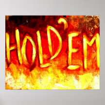 TEXAS HOLD EM HOLDEM POKER ART CASINO DECOR POSTER