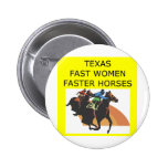TEXAS horse racing Pinback Buttons