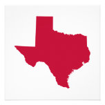 Texas in Red Personalized Announcements
