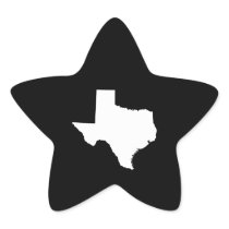 Texas in White and Black Stickers