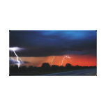 Texas Lightning Canvas Stretched Canvas Print