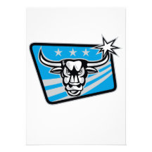 Texas Longhorn Bull Retro Custom Announcements
