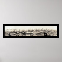 Texas Oil Field & Town Photo 1919 Print