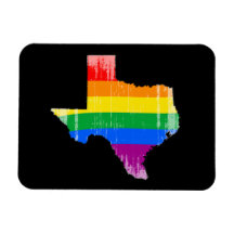 TEXAS PRIDE - DISTRESSED -.png Rectangular Magnets