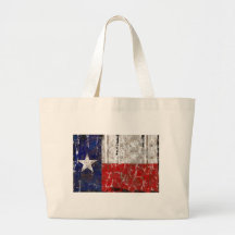 Texas Rusted Lone Star State Flag Canvas Bag