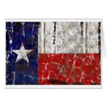 Texas Rusted Lone Star State Flag Greeting Card
