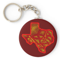 Texas Scribbleprint keychains