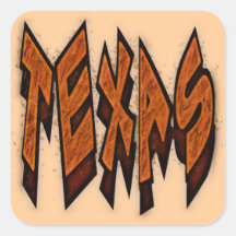 Texas Square Sticker
