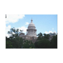 Texas State Capital Wrapping Canvas Canvas Prints