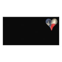 Texas State Flag In A Heart Photo Card