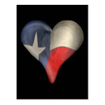 Texas State Flag In A Heart Post Cards
