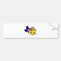 texas state smiley face bumper sticker