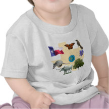 Texas State Symbols Tee Shirt