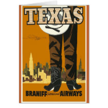 Texas - Vintage Travel Poster Art Card