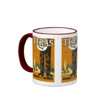 Texas - Vintage Travel Poster Art Mug