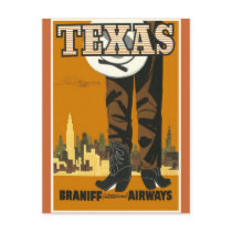 Texas - Vintage Travel Poster Art Post Cards