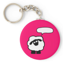 Text Bubble Sheep Keychain