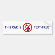 TEXT-FREE - bumper sticker