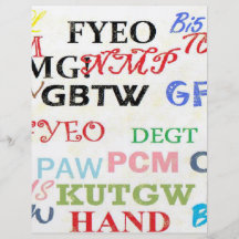 Text Lingo Abbreviations Flyer Design