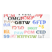Text Lingo Abbreviations Customized Photo Card