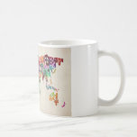 Text Map of the World Mugs