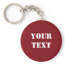 Text Template Keychain Raglan Red