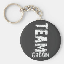 Texte de grunge d'extra large de marié d'équipe porte-clefs