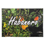 Texte de Habanero contre la photographie de plante Set De Table