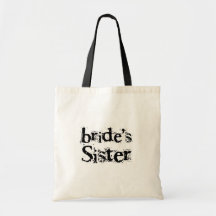 Texte de noir de la soeur de la jeune mariée sacs fourre-tout
