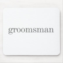 Texte gris Groomsman Tapis De Souris