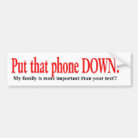 texting and drive bumper sticker