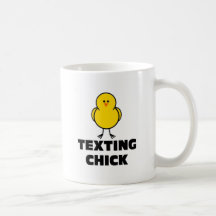Texting Chick Coffee Mug