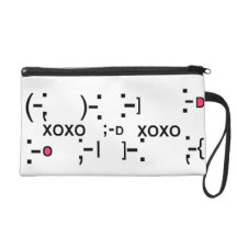 Texting Smiley- Wristlet Clutch
