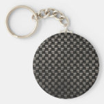 Texture de fibre de carbone porte-clefs
