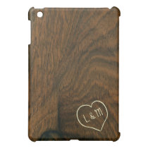 Texture en bois d'acajou âgée personnalisée coques mini ipad